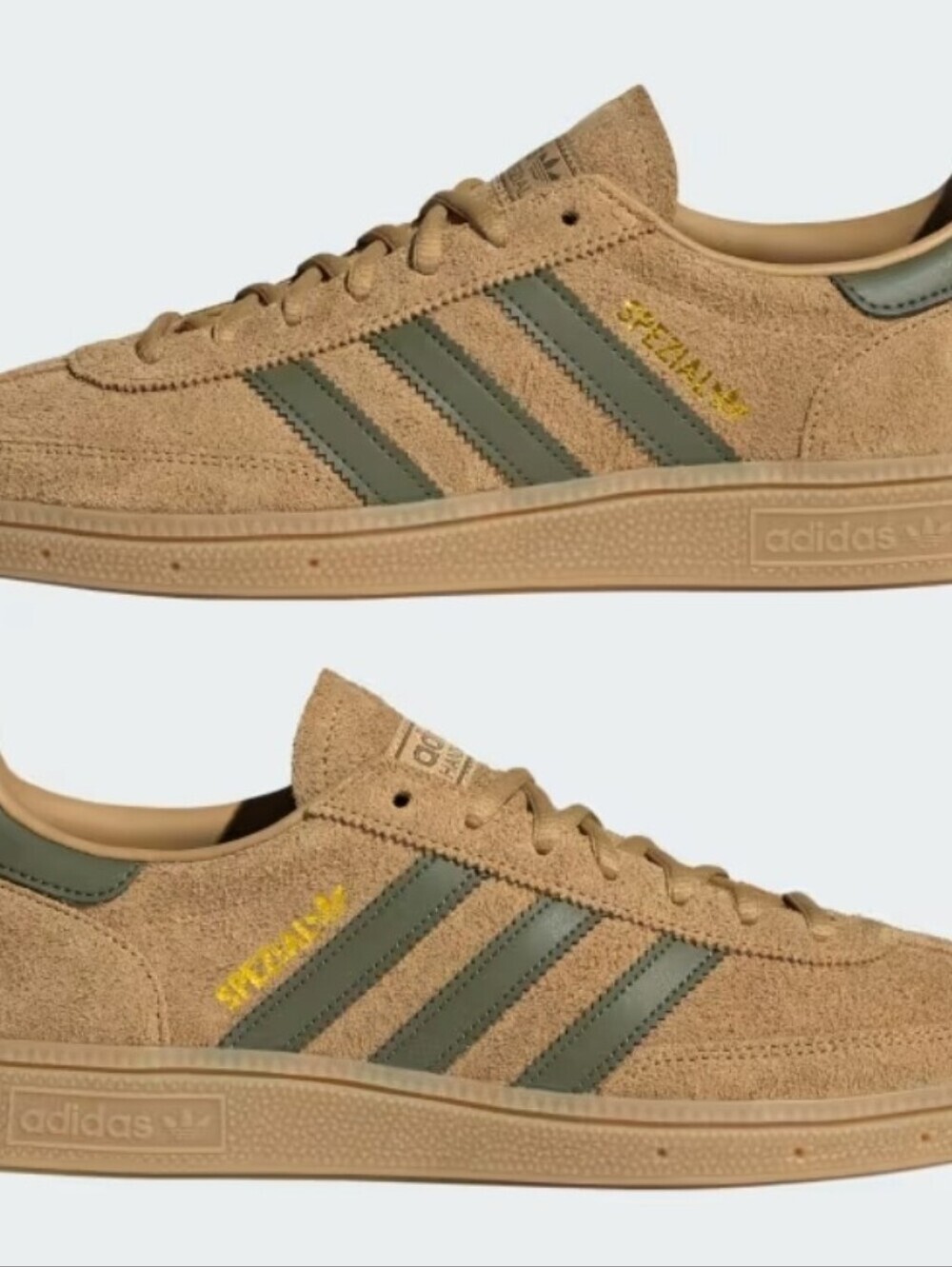 FLASH SALE-NWT-Adidas Handball Spezial Suede Sneaker in Wheat & Olive- No Box - Picture 6 of 6